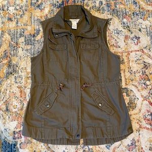 Gray colored cargo vest